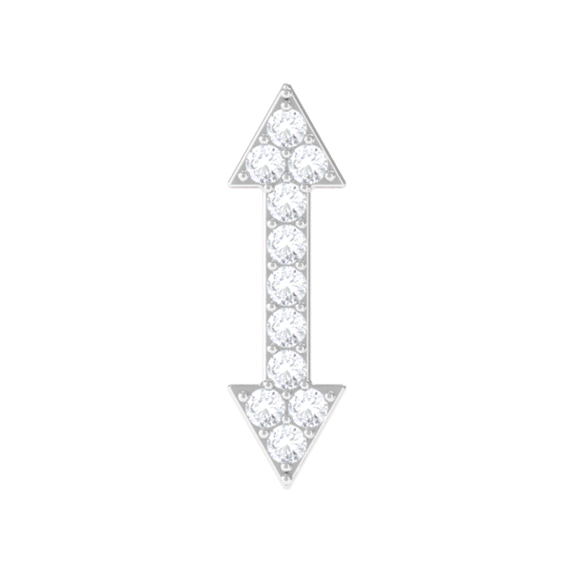 Natural Diamond Arrow Tragus Earring for Women