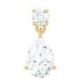 Moissanite Teardrop Earring for Helix Piercing