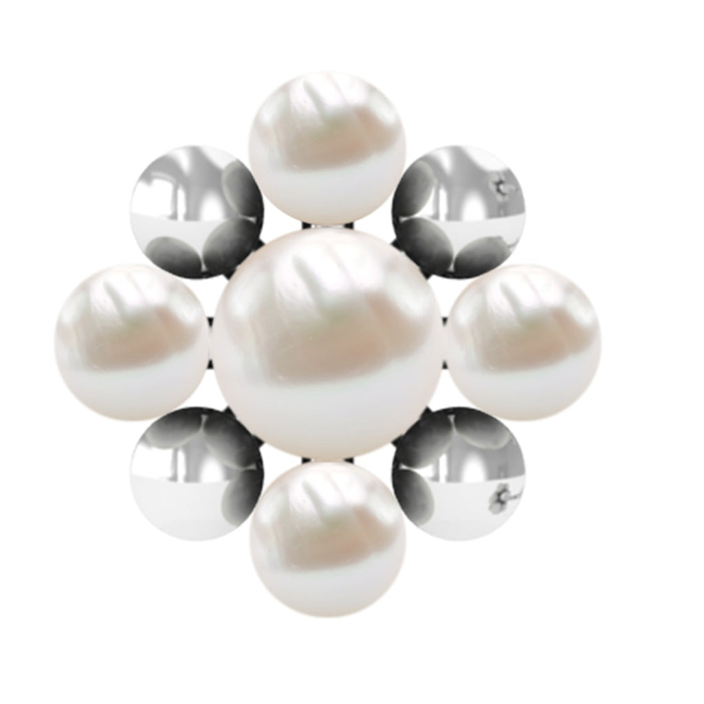 Real Freshwater Pearl and Beaded Flower Cartilage Earring