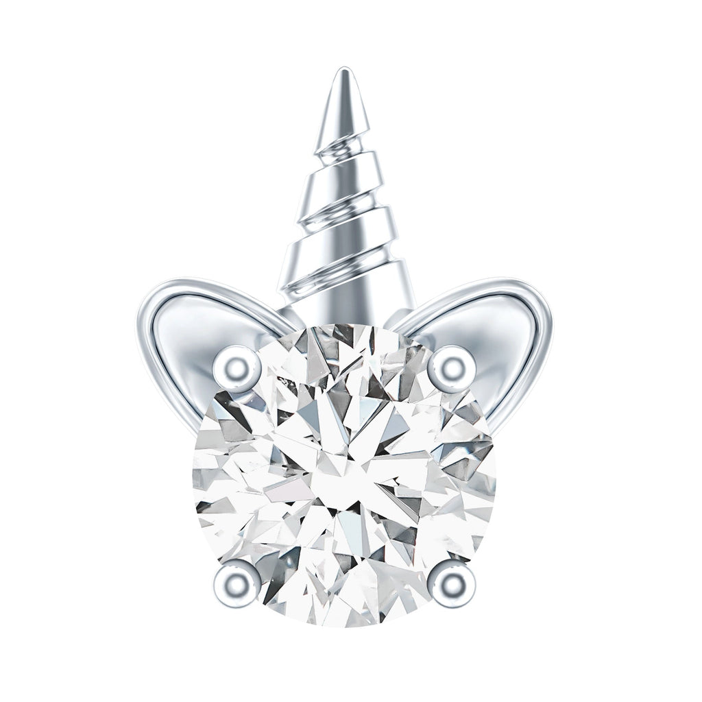 Cute Moissanite Unicorn Helix Earring for Women