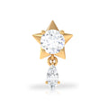 Unique Moissanite Star Drop Earring for Cartilage Piercing
