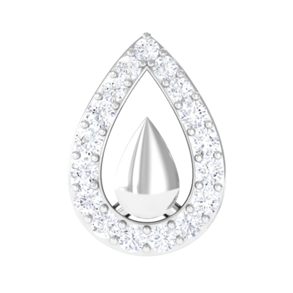 Certified Real Diamond Teardrop Helix Earring