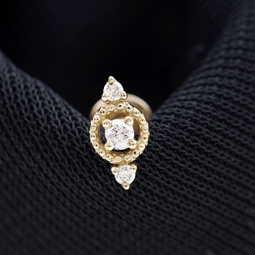 Unique Diamond Gothic Conch Earring for Women