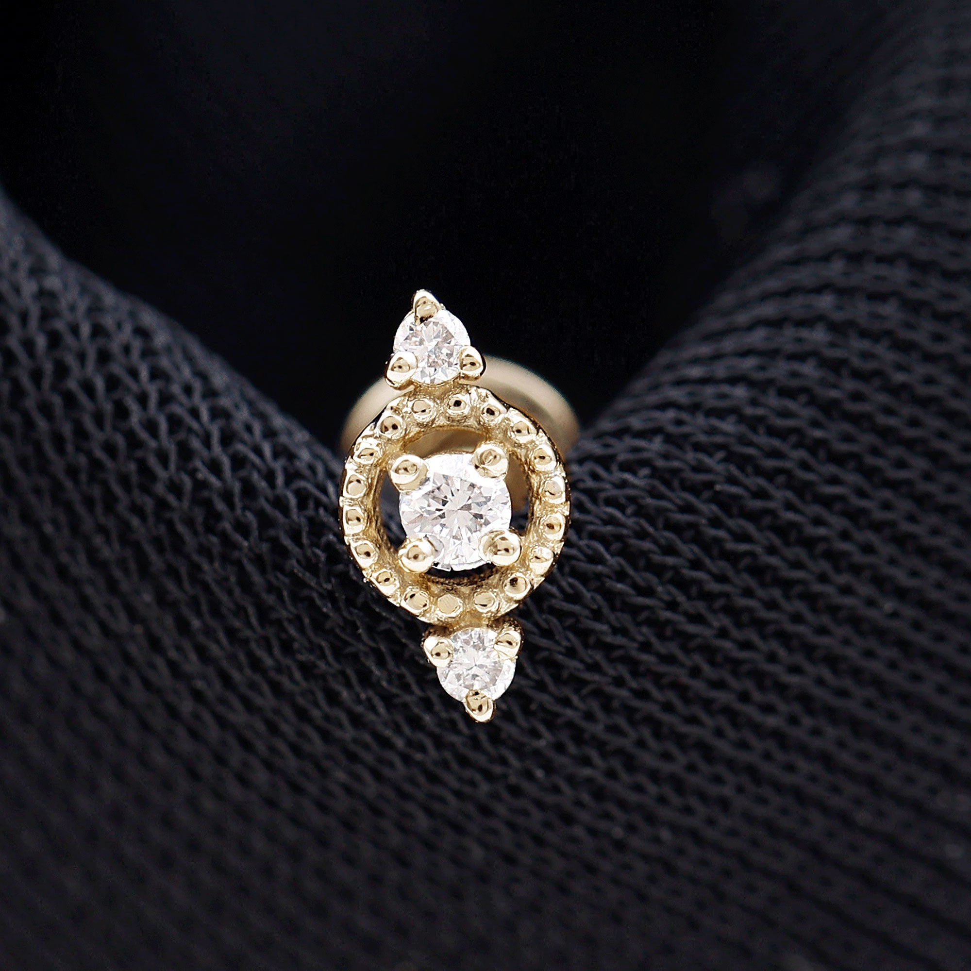 Unique Diamond Gothic Conch Earring for Women