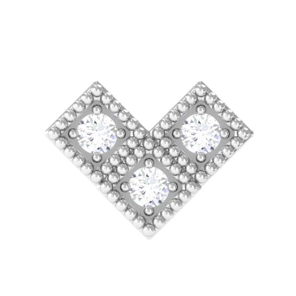 Round Diamond V Shape Earring for Helix Earring