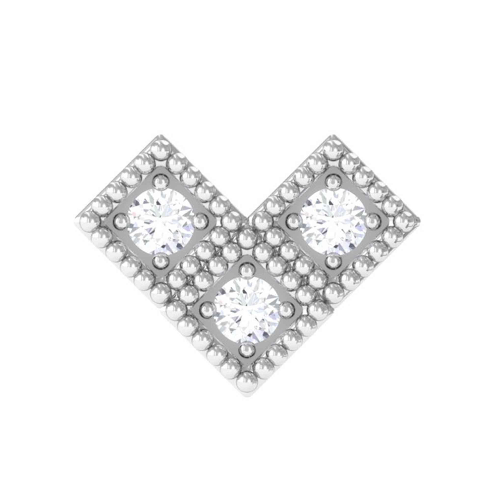 Round Diamond V Shape Earring for Helix Earring