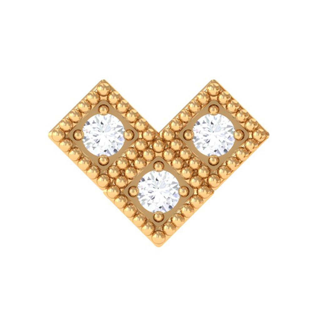Round Diamond V Shape Earring for Helix Earring