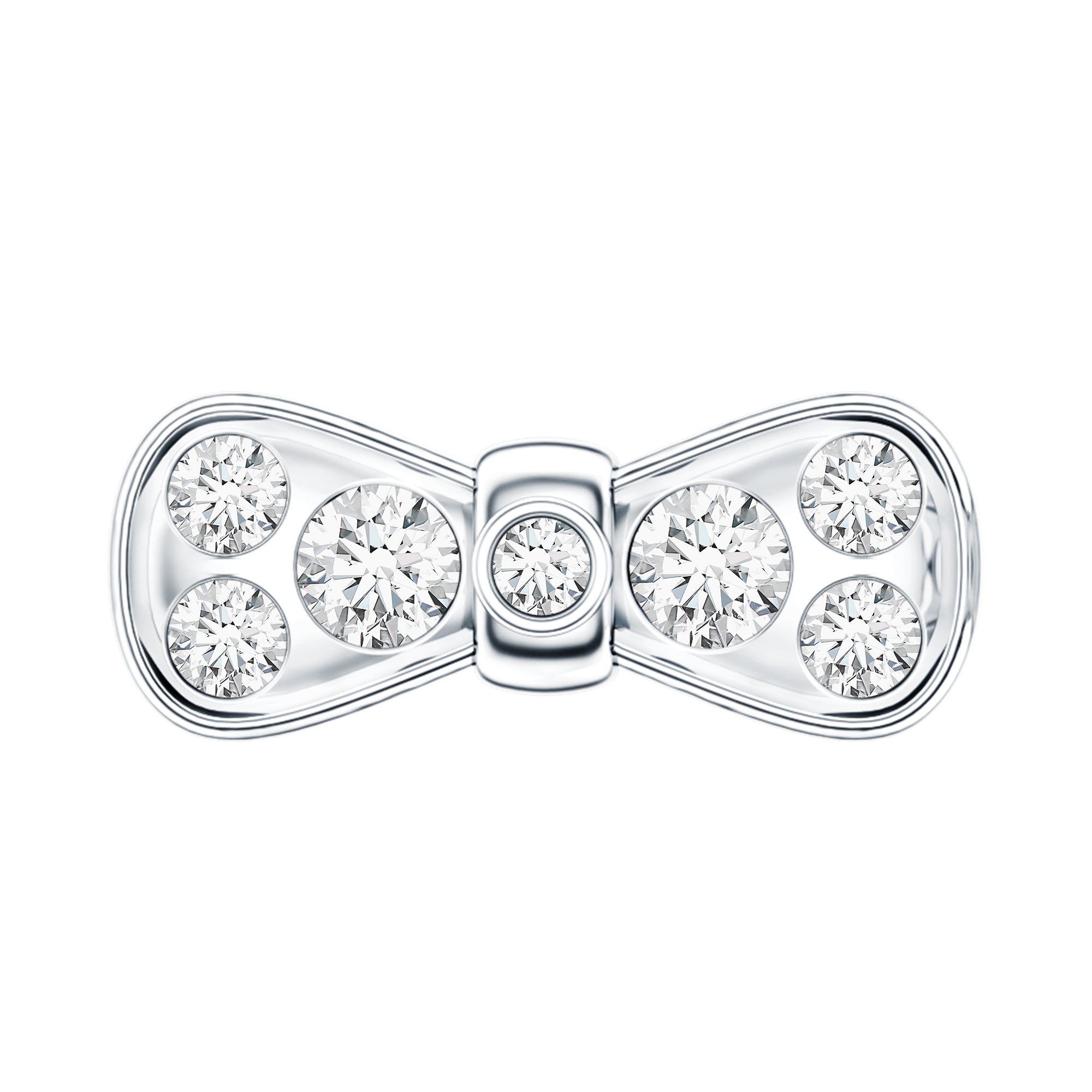Moissanite Cute Bow Cartilage Earring with Certificate