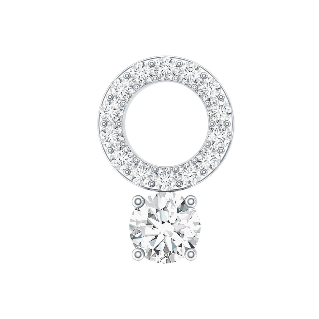 Certified Moissanite Open Circle Cartilage Earring for Women