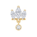 Marquise Moissanite Stud Drop Earring for Helix Piercing