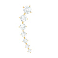 Graduated Style Moissanite Ear Crawler Earring for Helix Piercing