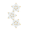 Certified Moissanite Three Flower Stud Earring for Helix Piercing