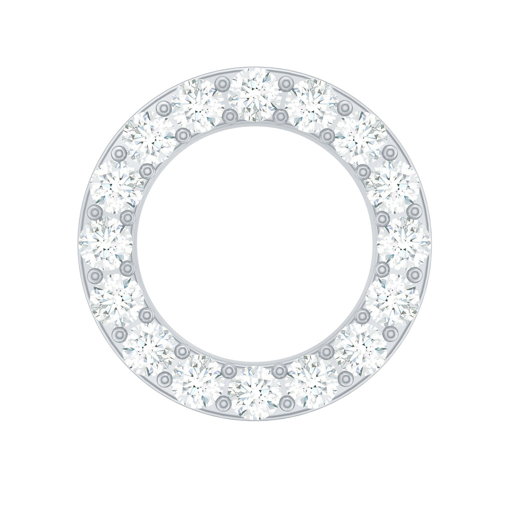 Minimal Moissanite Circle Helix Earring for Women