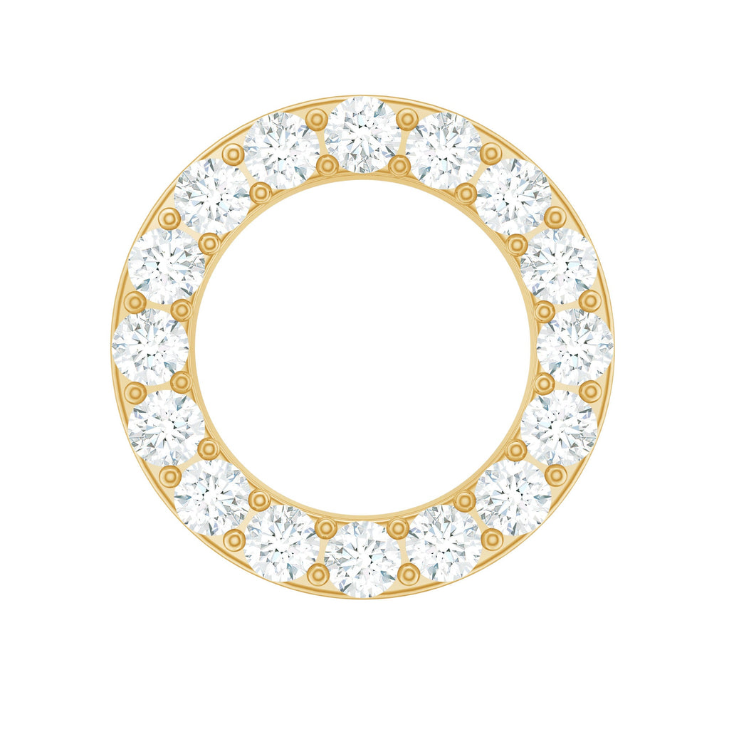 Minimal Moissanite Circle Helix Earring for Women