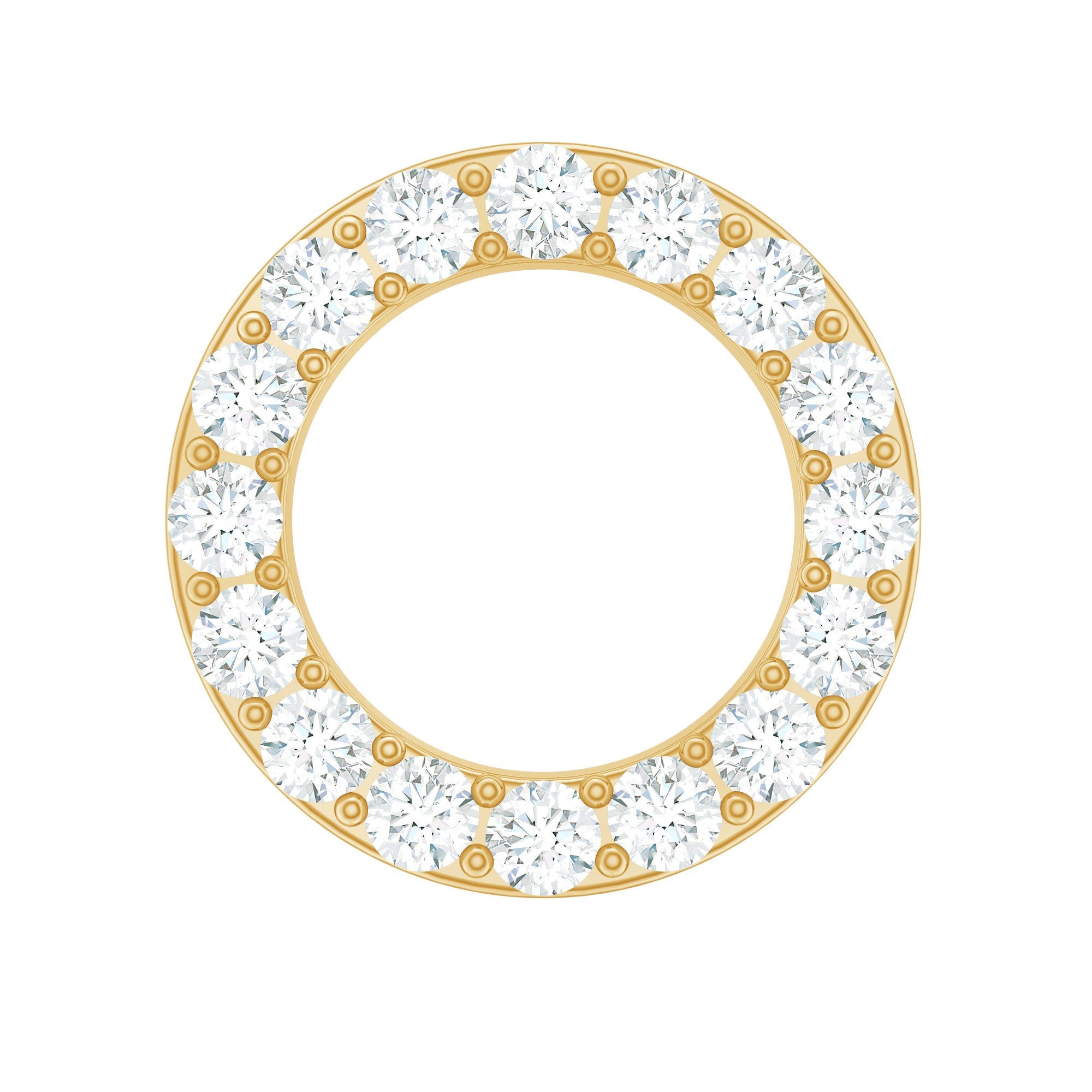 Minimal Moissanite Circle Helix Earring for Women