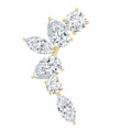 Certified Moissanite Curved Helix Earring for Women