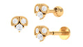 Genuine Diamond Tragus Earring with Flat Back