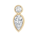 Dainty Pear and Round Cut Moissanite Tragus Earring