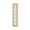 Round Moissanite Bar Earring for Cartilage Piercing