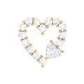 Certified Moissanite Heart Cartilage Earring