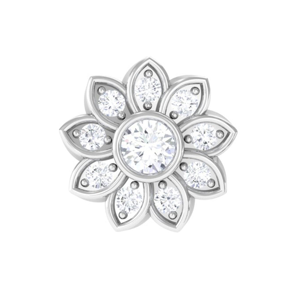Moissanite Flower Cartilage Earring for Women