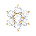 Tiny Moissanite Flower Cluster Earring for Conch Piercing