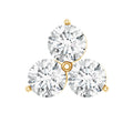 Tiny Moissanite Trio Flower Earring for Helix Piercing