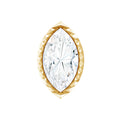 Marquise Moissanite Solitaire Tragus Earring in Bezel Setting