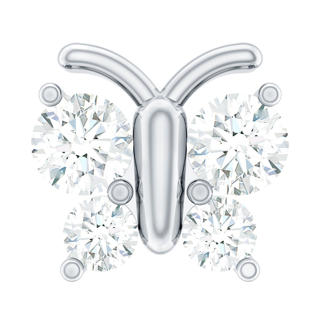Natural Diamond Butterfly Earring for Cartilage Piercing