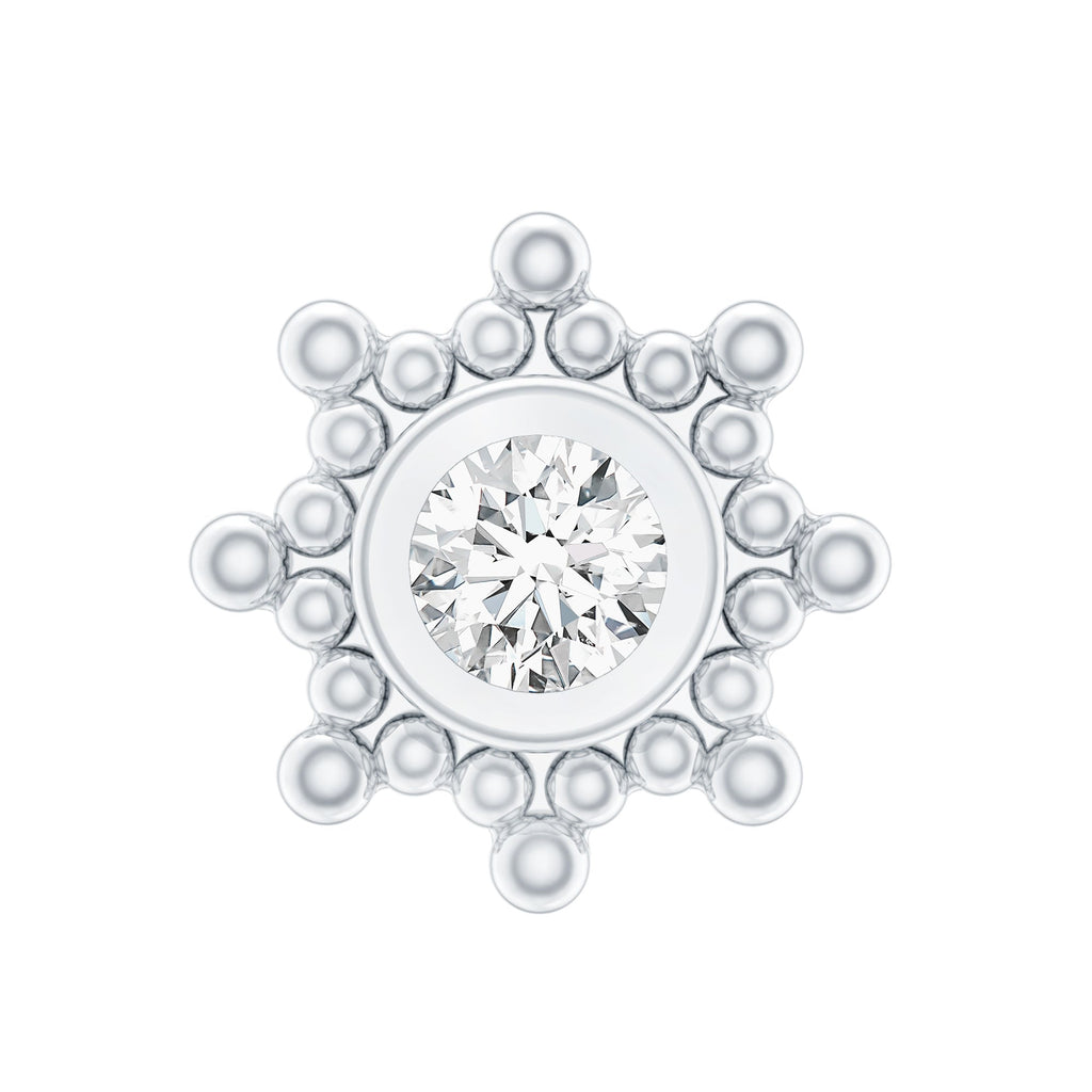 Minimal Diamond Cartilage Earring Stud with Flat Back