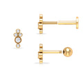 Minimalist Diamond Helix Earring in Bezel Setting