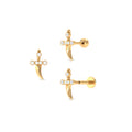 Unique Diamond Dagger Earring for Cartilage Piercing