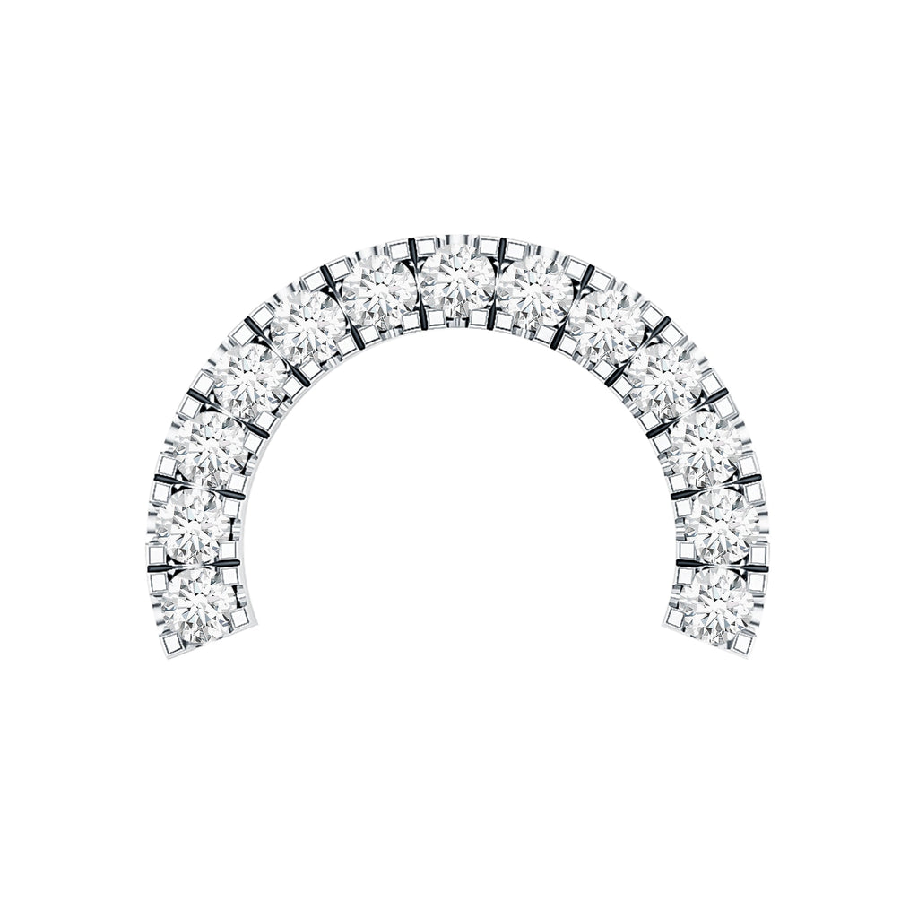 Moissanite Half Circle Earring for Helix Piercing