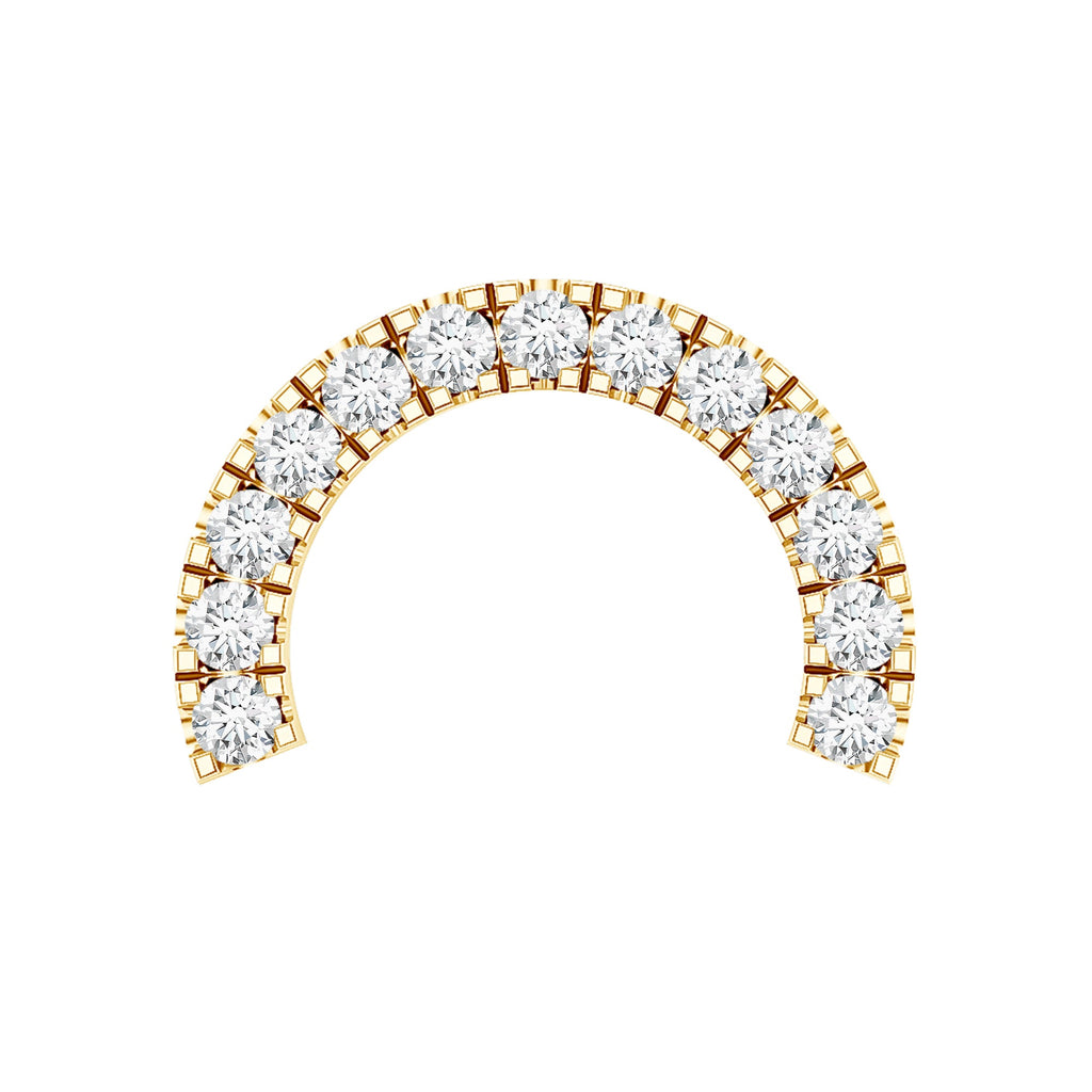 Moissanite Half Circle Earring for Helix Piercing