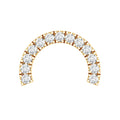 Moissanite Half Circle Earring for Helix Piercing