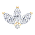 Marquise Moissanite Lotus Flower Helix Earring