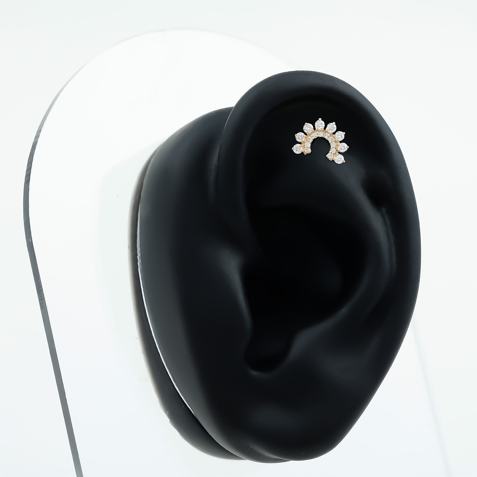 Princess Cut Moissanite Solitaire Conch Earring