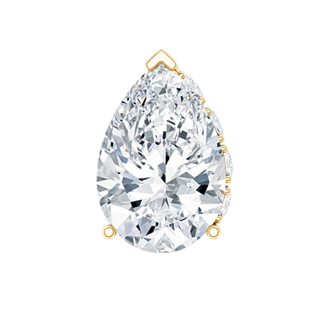 Pear Shaped Moissanite Solitaire Cartilage Earring