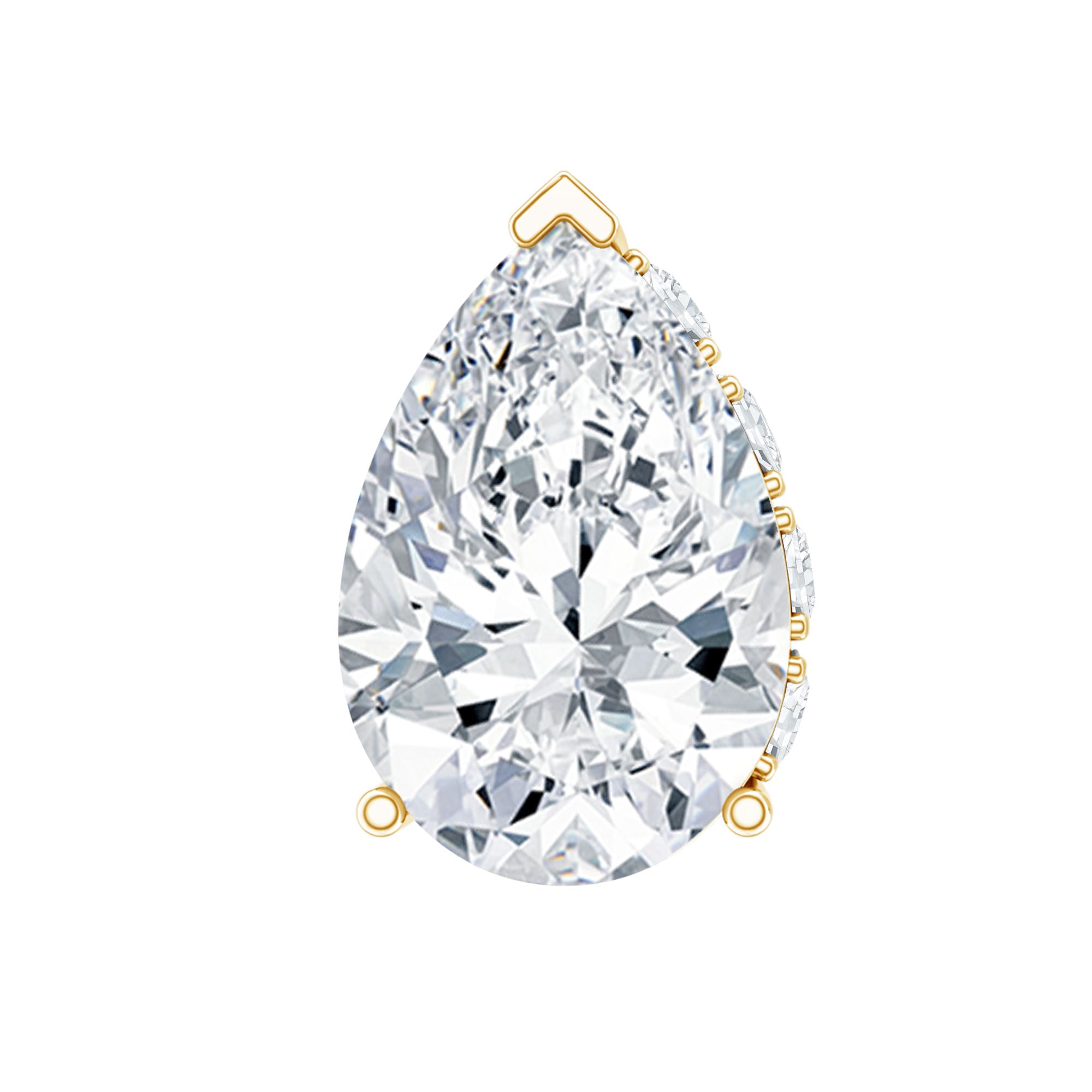 Pear Shaped Moissanite Solitaire Cartilage Earring