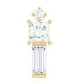 Genuine Diamond Three Stone Bar Tragus Earring