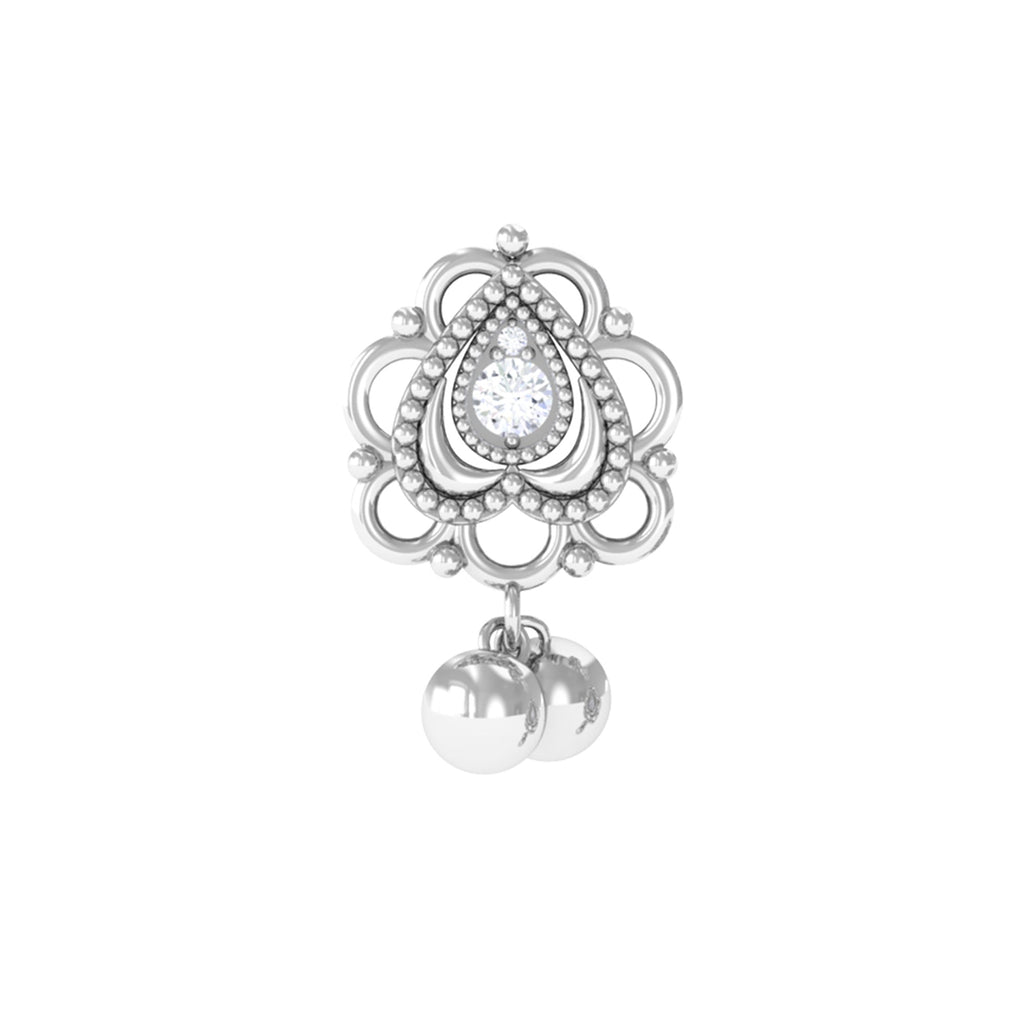 Antique Moissanite Drop Earring for Cartilage Piercing