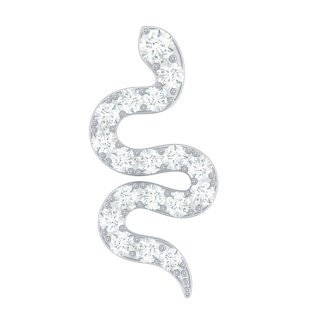 Unique Moissanite Snake Crawler Cartilage Earring