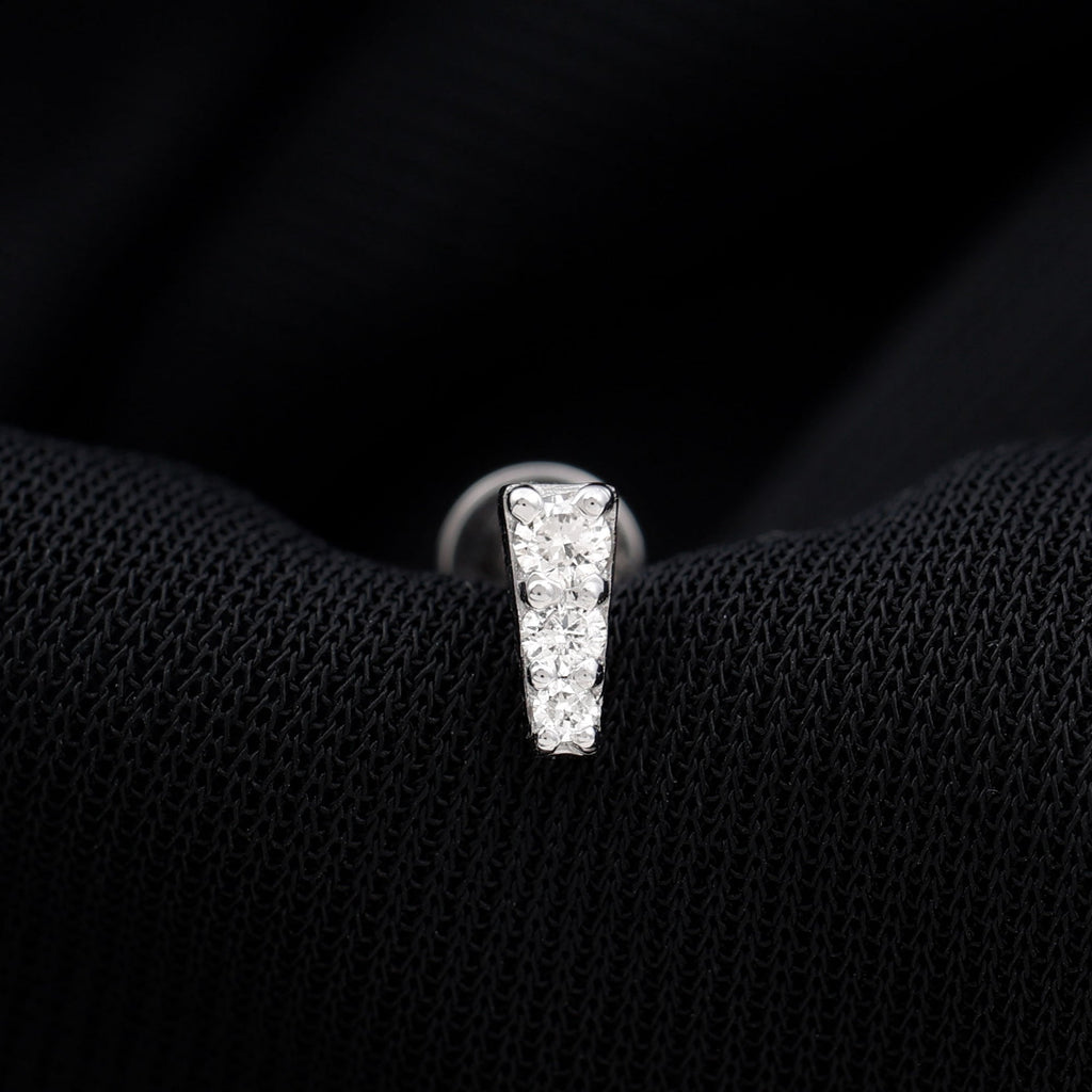 Minimal Diamond Unique Earring for Tragus Piercing