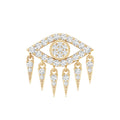 Unique Moissanite Evil Eye Earring for Cartilage Piercing