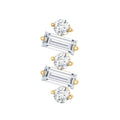 Genuine Baguette Diamond Tragus Earring With Certificate