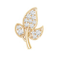 Dainty Moissanite Leaf Earring for Cartilage Piercing