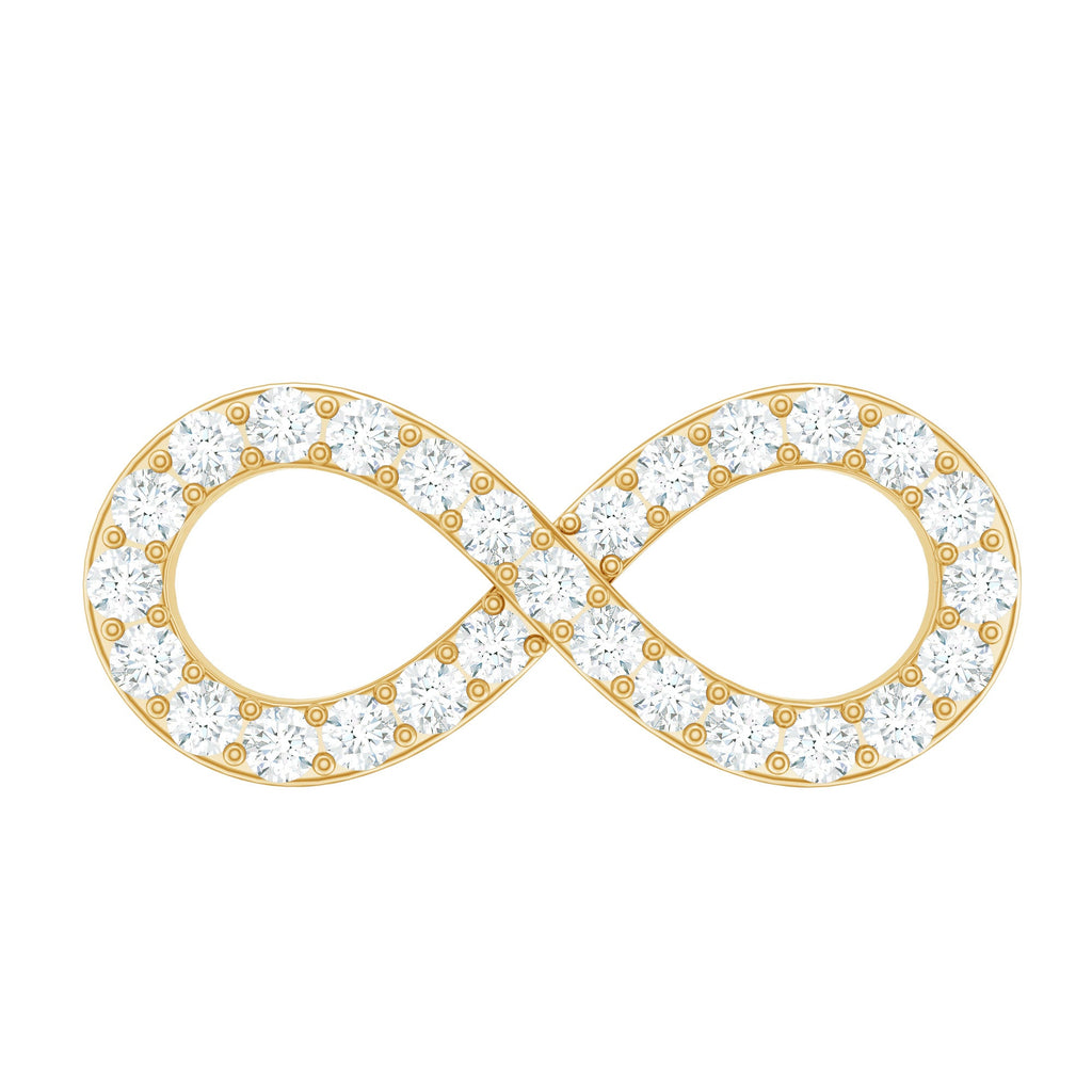 Round Diamond Infinity Earring for Cartilage Piercing