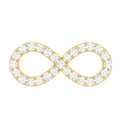 Round Diamond Infinity Earring for Cartilage Piercing