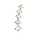 Minimal Moissanite Crawler Earring For Helix Piercing