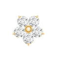 Certified Round Moissanite Flower Earring for Conch Piercing